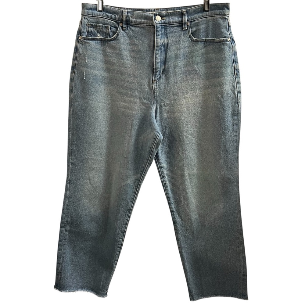 LOFT JEANS, Size 32 / 14, Medium Light Wash “The Straight” Leg Jeans, Excellent.